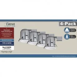 Deals 😍 Patriot Lighting® 6" Remodel Recessed Light Housing With Baffle Trim - 4 Pack 🥰 -Patriot Lighting Sales 349 2921 Alt3