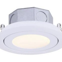 Discount ❤️ Patriot Lighting® 4" White Recessed LED Gimbal Trim Downlight ⭐