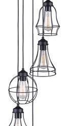 Cheap ✔️ Patriot Lighting® Raymond Black 5-Light Pendant ✔️