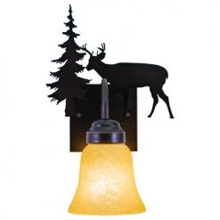 Wholesale ✨ Patriot Lighting® Deer Burnished Bronze 1-Light Vanity Light 😉 -Patriot Lighting Sales 351 5031frontnew