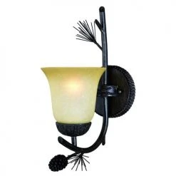 Best Pirce ⌛ Patriot Lighting® Pines Black Walnut 1-Light Vanity Light 💯