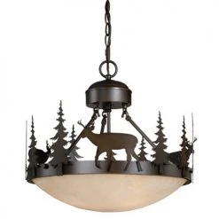 Hot Sale 🤩 Patriot Lighting® Bryce Burnished Bronze 3-Light Pendant/Semi-Flush Mount Ceiling Light 👏