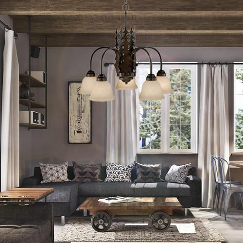 Outlet 🔔 Patriot Lighting® Bryce 5-Light Burnished Bronze Chandelier ❤️ 5 Outlet 🔔 Patriot Lighting® Bryce 5-Light Burnished Bronze Chandelier ❤️ - Image 3