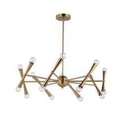 Budget ⭐ Patriot Lighting® Greer 16-Light Antique Gold Chandelier ✨