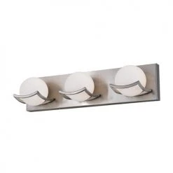 Budget 👏 Patriot Lighting® Trevor Satin Nickel 3-Light Vanity Light ⭐