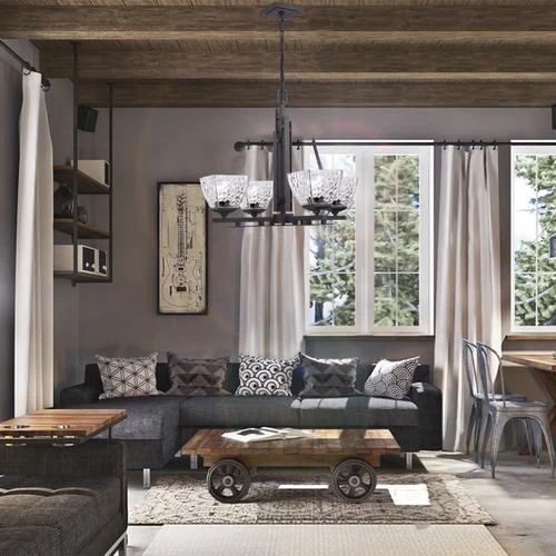 Budget 🎉 Patriot Lighting® Hakley 4-Light Textured Bronze Chandelier 😍 5 Budget 🎉 Patriot Lighting® Hakley 4-Light Textured Bronze Chandelier 😍 - Image 3