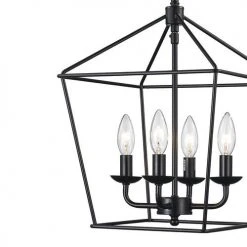 Cheap 👏 Patriot Lighting® Hugh Black 4-Light Pendant ⌛ -Patriot Lighting Sales 351 8664 zoom