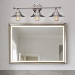Best reviews of ❤️ Patriot Lighting® Denzel Brushed Nickel 3-Light Vanity Light ⌛ -Patriot Lighting Sales 351 8665 scene
