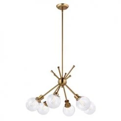 Best Pirce ✨ Patriot Lighting® Atom Golden 6-Light Chandelier ❤️
