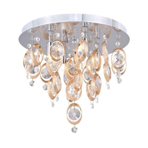 Best Sale 👍 Patriot Lighting® Elegant Home Raina Chrome & Copper 4-Light Flush Mount Ceiling Light 😍 3 Best Sale 👍 Patriot Lighting® Elegant Home Raina Chrome & Copper 4-Light Flush Mount Ceiling Light 😍
