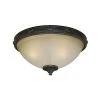 Budget 🎉 Patriot Lighting® Lancaster Black Walnut 2-Light Flush Mount Ceiling Light ❤️ -Patriot Lighting Sales 351 9572 P