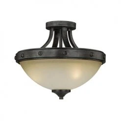 Best reviews of 😍 Patriot Lighting® Lancaster Black Walnut 2-Light Semi-Flush Mount Ceiling Light 😀