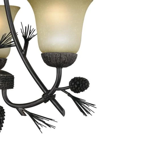 Coupon 😀 Patriot Lighting® Pines 3-Light Black Walnut Mini Chandelier ⭐ 4 Coupon 😀 Patriot Lighting® Pines 3-Light Black Walnut Mini Chandelier ⭐ - Image 2