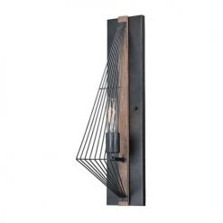 Best reviews of 🌟 Patriot Lighting® Rochester 1-Light Black Iron & Burnished Oak Indoor Wall Light ❤️