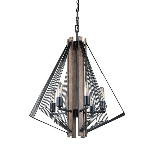Best Pirce 🛒 Patriot Lighting® Rochester 6-Light Black Iron & Brunished Oak Chandelier 🤩 3 Best Pirce 🛒 Patriot Lighting® Rochester 6-Light Black Iron & Brunished Oak Chandelier 🤩