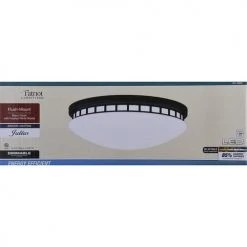 Cheapest ❤️ Patriot Lighting® Julius Black Integrated LED Flush Mount Ceiling Light 😀 -Patriot Lighting Sales 3510008 Alt4