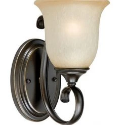 Budget ✔️ Patriot Lighting® Mavis Oil-Brushed Bronze With Gold Accents 1-Light Wall Light 👍