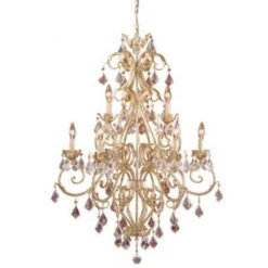 Best Sale 🌟 Patriot Lighting® Newcastle 9-Light Gilded White Gold Chandelier ⌛
