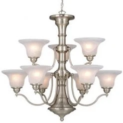 Buy ⌛ Patriot Lighting® Standford 9-Light Brushed Nickel Chandelier 👏