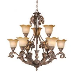 Budget ❤️ Patriot Lighting® Seville 9-Light Aged Bronze Chandelier ✨