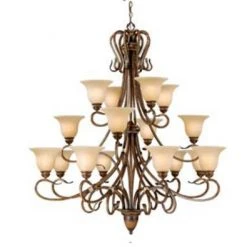 Promo 🎁 Patriot Lighting® Berkeley 16-Light Aged Walnut Chandelier 🔥