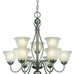 Top 10 🥰 Patriot Lighting® Irelyn 9-Light Brushed Nickel Chandelier 🤩