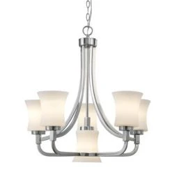Hot Sale 👏 Patriot Lighting® Joelle 6-Light Brushed Nickel Chandelier 🛒