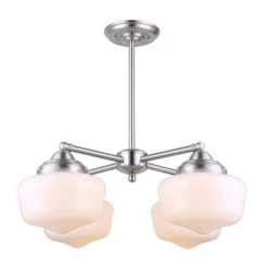 Coupon ✨ Patriot Lighting® Castlefield Brushed Nickel 4 Light Chandelier ⭐