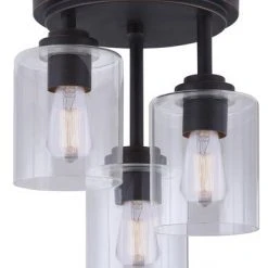 Best reviews of 🎉 Patriot Lighting® Henrik Rubbed Antique Bronze 3-Light Semi-Flush Mount Ceiling Light ⭐