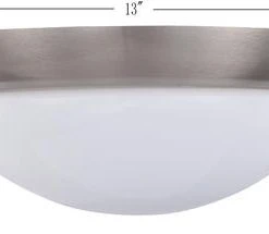 Best Pirce 💯 Patriot Lighting® Glen Brushed Nickel LED Flush Mount Ceiling Light 2-Pack ❤️ -Patriot Lighting Sales 3514743 Dimension