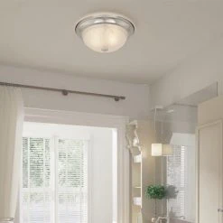 Promo 👏 Patriot Lighting® Cary Satin Nickel 2-Light Flush Mount Ceiling Light - 2 Pack 🤩 -Patriot Lighting Sales 3514746 Alt3