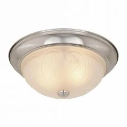 Promo 👏 Patriot Lighting® Cary Satin Nickel 2-Light Flush Mount Ceiling Light - 2 Pack 🤩