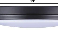 Hot Sale ✔️ Patriot Lighting® Flinn Black LED Flush Mount Ceiling Light 2-Pack ✔️ -Patriot Lighting Sales 3514765 Dimension