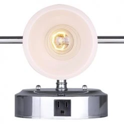 New ✨ Patriot Lighting® Palms Chrome 3-Light Vanity Light With Outlet ⌛ -Patriot Lighting Sales 3515025 IVL418B03CH M plugfront