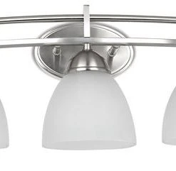 Brand new 🌟 Patriot Lighting® Meila 3-Light Brushed Nickel LED Vanity Light ✔️