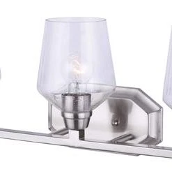 New 😀 Patriot Lighting® Caylon Brushed Nickel 3-Light Vanity Light 🌟