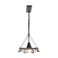 Best deal 🎁 Patriot Lighting® Elegant Home Bodhi Black & Replica Wood 2 Light Pot Rack Island Light 😀 -Patriot Lighting Sales 3518372 Alt2