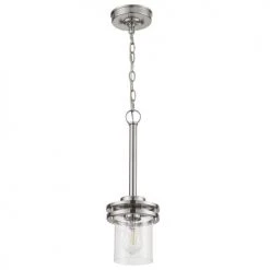 Outlet 🥰 Patriot Lighting® Joska Brushed Nickel 1-Light Mini Pendant 🎉