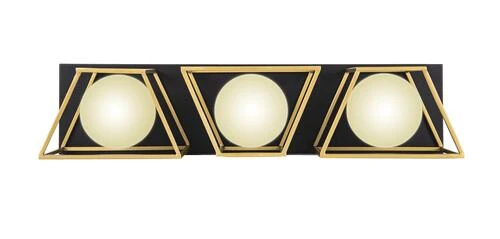 Budget 🤩 Patriot Lighting® Neema Black & Gold 3-Light Vanity Light 🛒 4 Budget 🤩 Patriot Lighting® Neema Black & Gold 3-Light Vanity Light 🛒 - Image 2