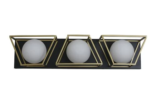 Budget 🤩 Patriot Lighting® Neema Black & Gold 3-Light Vanity Light 🛒 3 Budget 🤩 Patriot Lighting® Neema Black & Gold 3-Light Vanity Light 🛒