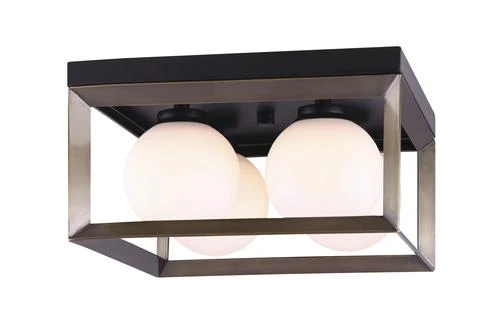 Cheap 😀 Patriot Lighting® Ottilee Matte Black & Gold 4-Light Flush Mount Ceiling Light 🔔 3 Cheap 😀 Patriot Lighting® Ottilee Matte Black & Gold 4-Light Flush Mount Ceiling Light 🔔