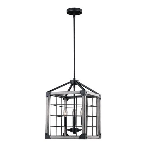 Brand new ⌛ Patriot Lighting® Elegant Home Levon Weathered Gray Faux Wood & Black 3-Light Pendant 😀 3 Brand new ⌛ Patriot Lighting® Elegant Home Levon Weathered Gray Faux Wood & Black 3-Light Pendant 😀