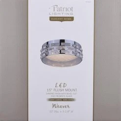Hot Sale ⌛ Patriot Lighting® Elegant Home Weaver Integrated LED Flush Mount Ceiling Light ❤️ 12 Hot Sale ⌛ Patriot Lighting® Elegant Home Weaver Integrated LED Flush Mount Ceiling Light ❤️ -Patriot Lighting Sales 3518471 Alt4