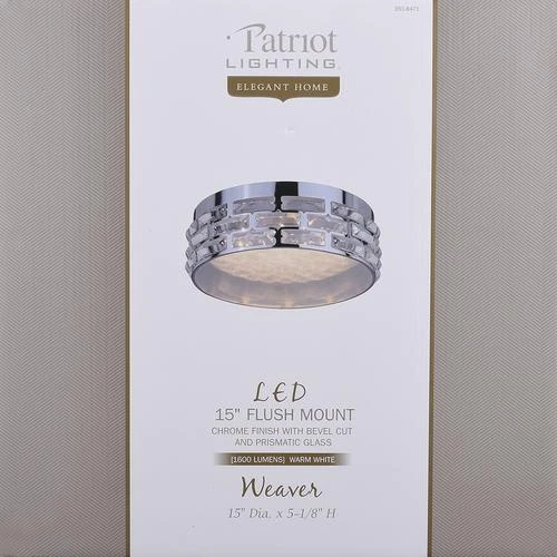 Hot Sale ⌛ Patriot Lighting® Elegant Home Weaver Integrated LED Flush Mount Ceiling Light ❤️ 7 Hot Sale ⌛ Patriot Lighting® Elegant Home Weaver Integrated LED Flush Mount Ceiling Light ❤️ - Image 5