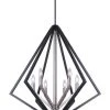 Budget 🛒 Patriot Lighting® Dryden Matte Black And Brushed Nickel 6-Light Pendant ⭐