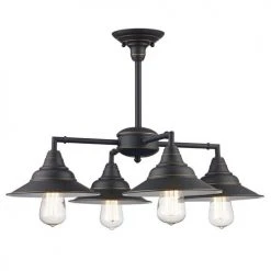 Best deal ✨ Patriot Lighting® Denzel 4-Light Oil-Rubbed Bronze Chandelier 🔔