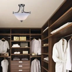 New 🌟 Patriot Lighting® Dee Brushed Nickel 2-Light Semi-Flush Mount Ceiling Light 🧨 -Patriot Lighting Sales 3518505 LIFE