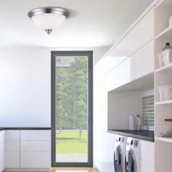 Hot Sale ⭐ Patriot Lighting® Dee Brushed Nickel 2-Light Flush Mount Ceiling Light 🎉 7 Hot Sale ⭐ Patriot Lighting® Dee Brushed Nickel 2-Light Flush Mount Ceiling Light 🎉 -Patriot Lighting Sales 3518507 LIFE