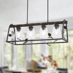 Discount ⌛ Patriot Lighting® Spruce Black Walnut 4-Light Island Light ❤️ -Patriot Lighting Sales 3518602 Alt4 1