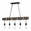 Cheapest ⌛ Patriot Lighting® Joyce Natural Wood And Black 5-Light Island Light 😉 -Patriot Lighting Sales 3518622 Master